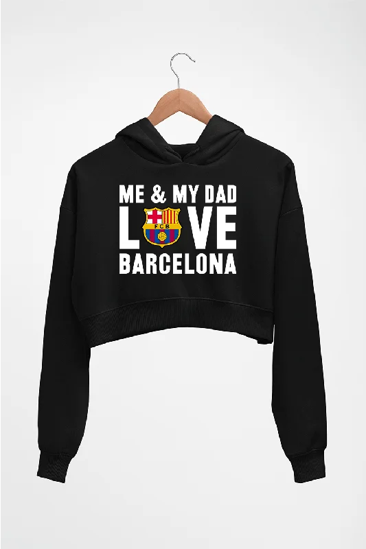 Love Barcelona Crop HOODIE FOR WOMEN