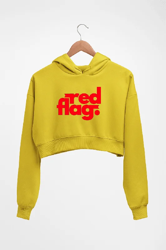 Red Flag Crop HOODIE FOR WOMEN