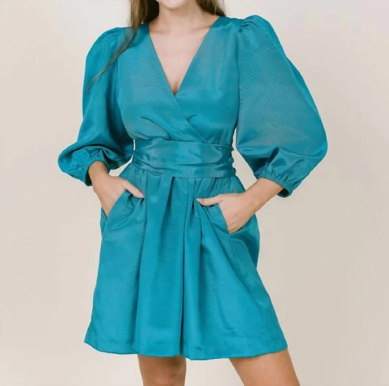 Party Dress In Aqua