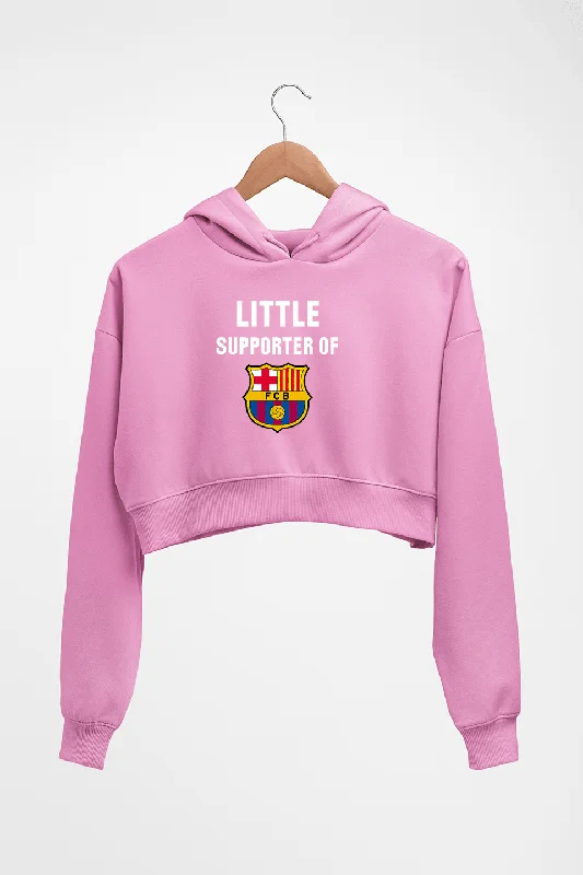 Little Supporter Barcelona Crop HOODIE FOR WOMEN