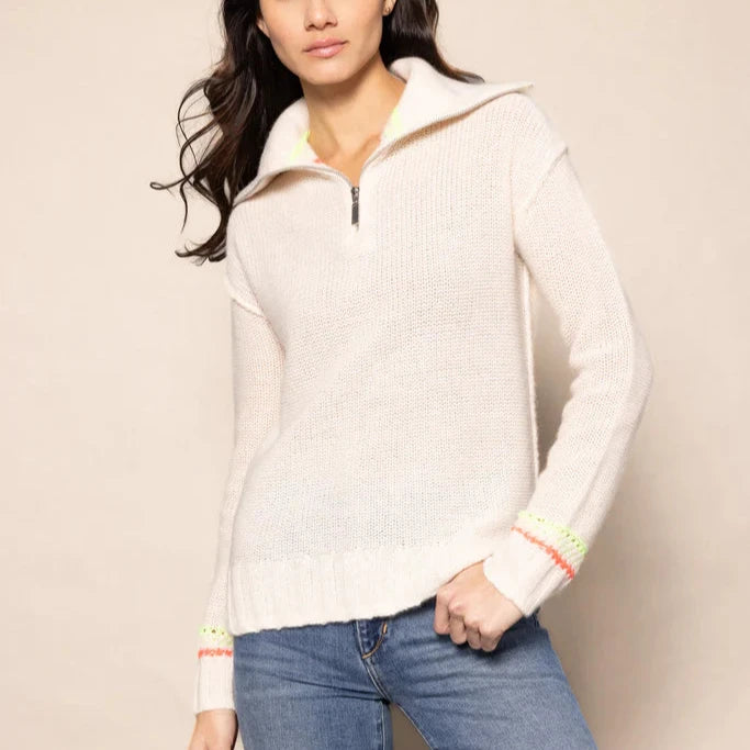 Powder Posh Cashmere Sweater | Frosting