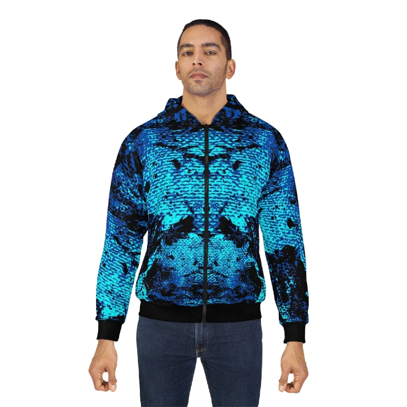 "Mystic Cube" (Cosmic Fusion - Sapphire) - Unisex Zip Hoodie