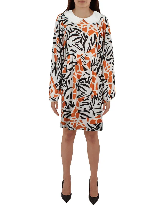 Womens Printed Mini Shirtdress