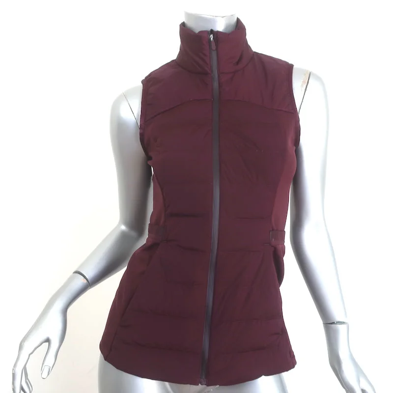 Lululemon Down for It All Vest Merlot Size 4