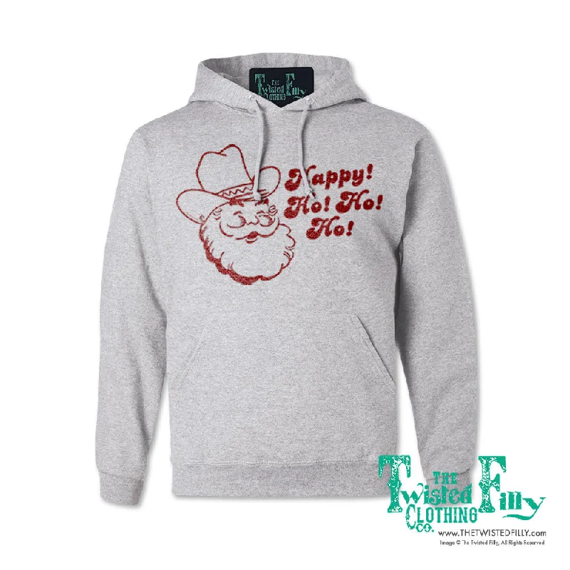 Happy Ho Ho Ho Christmas Cowboy Santa - Adult Hoodie - Assorted Colors