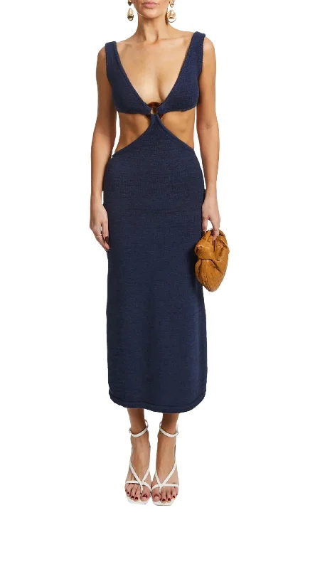 Bank Dress In Navy