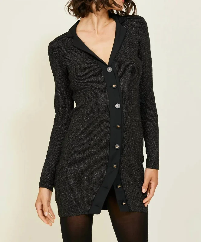 Denver Sweater Dress In Black