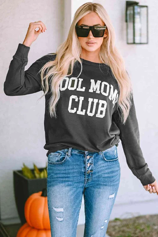 COOL MOM CLUB Round Neck Short Sleeve Ladies Sweatshirt