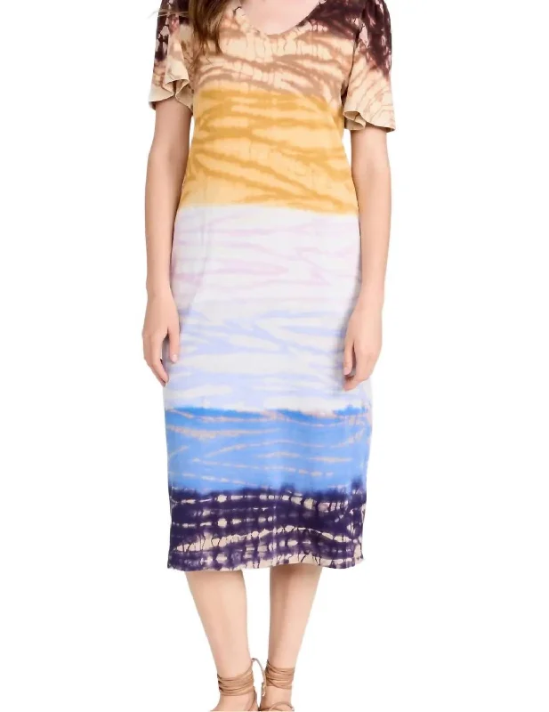 Flutter Dress In Rainbow