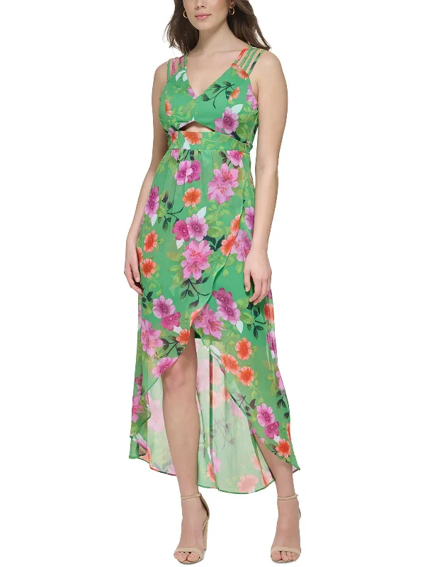 Womens Full Chiffon Maxi Dress