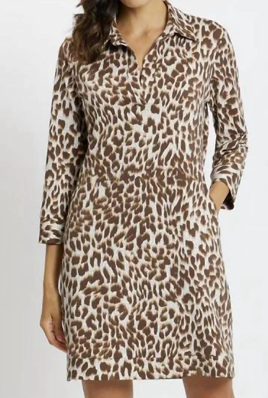 Finley Dress In Speckled Cheetah