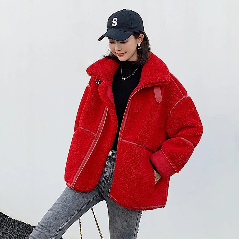 Winter Warm Teddy Coat Women Faux Fur Jacket 2019