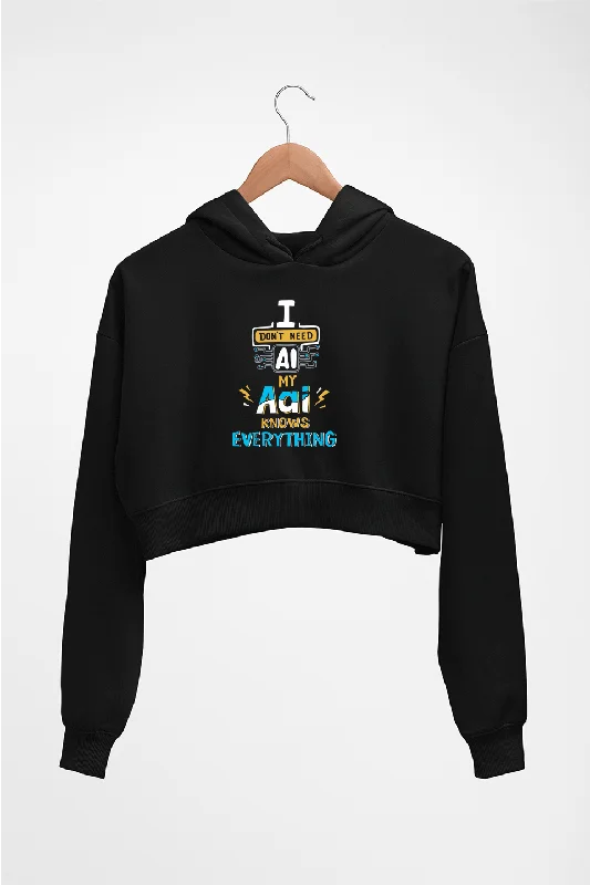 Artificial intelligence (AI) Aai Crop HOODIE FOR WOMEN