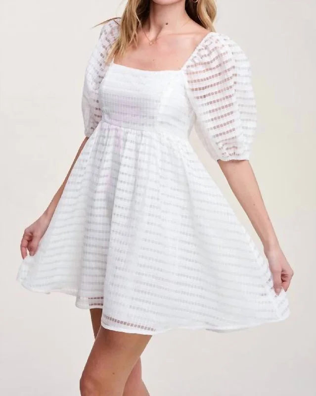 Confidently Cute Dress In White