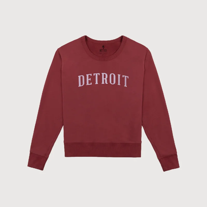 Women's Classic Detroit Crewneck - Brick