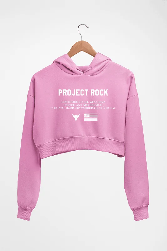 project rock Crop HOODIE FOR WOMEN