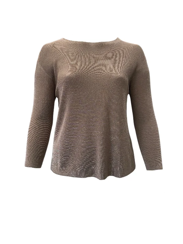 Marina Rinaldi Women's Beige Amare Pullover Sweater NWT