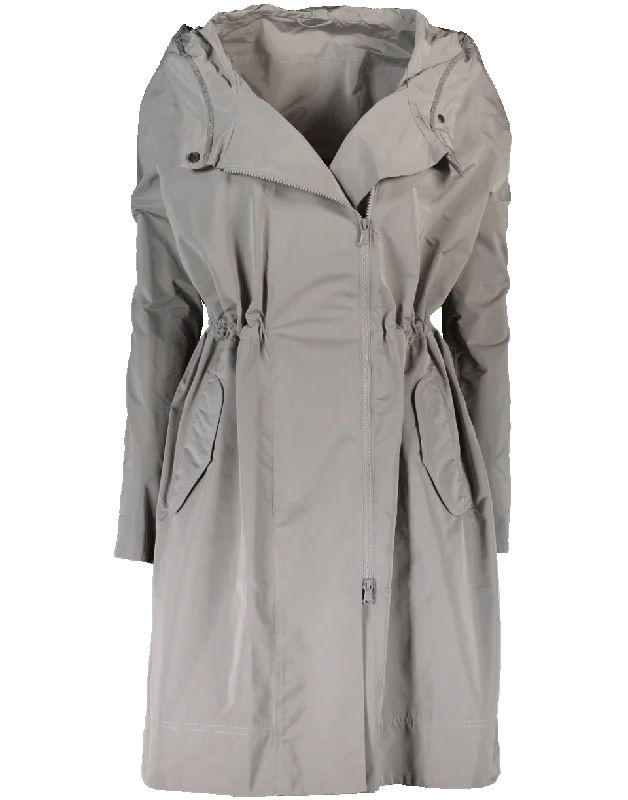 Hooded Taffeta Coat