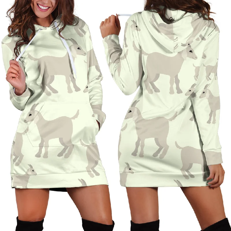 Little Young Goat Pattern Women'S Hoodie Dress