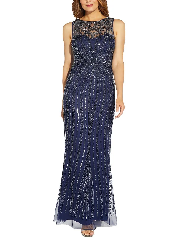 Womens Sequin Tank Evening Dress