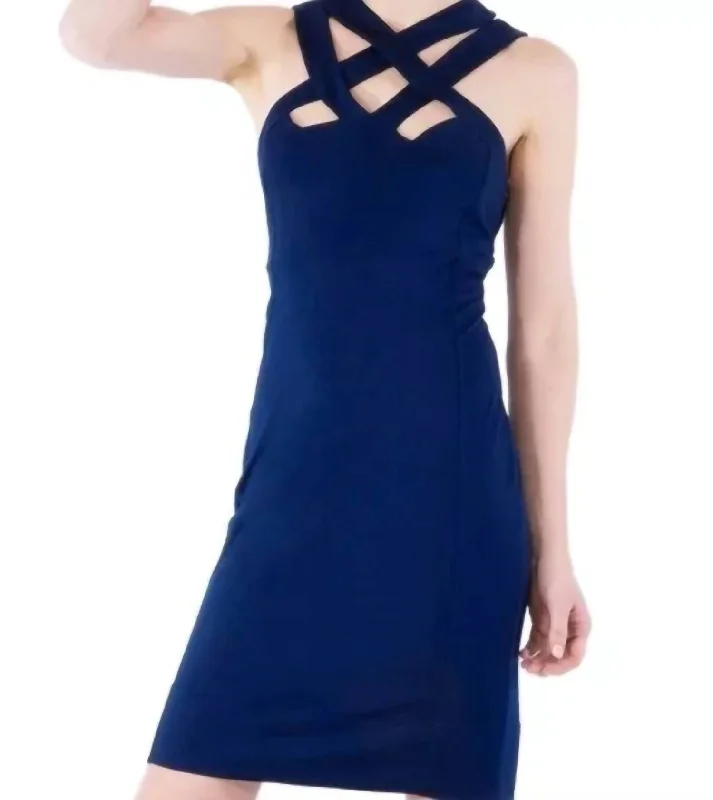 Hotsie Totsie Dress In Navy