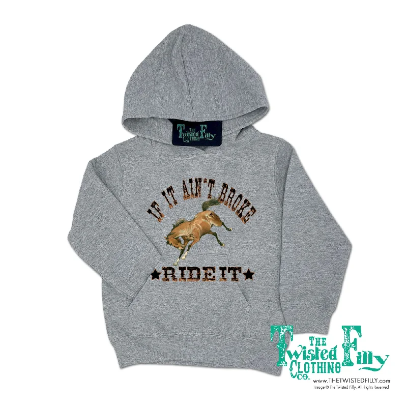 If It Aint Broke Ride It - Adult Hoodie - Athletic Gray