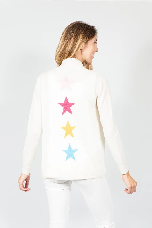 Two Bees Cashmere Star Stripe Cardigan