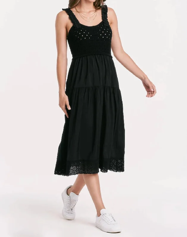 Astoria Midi Dress In Black