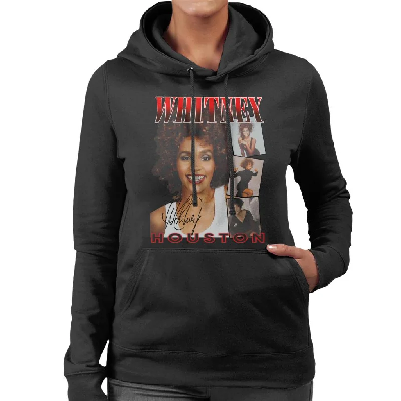 Whitney Houston Photos Montage Women's Hooded Sweatshirt