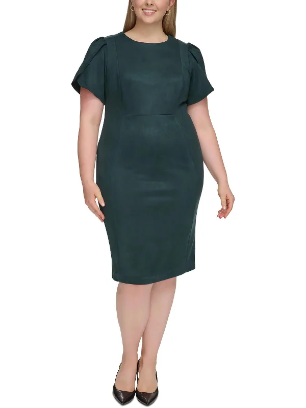 Plus Womens Office Professional Sheath Dress