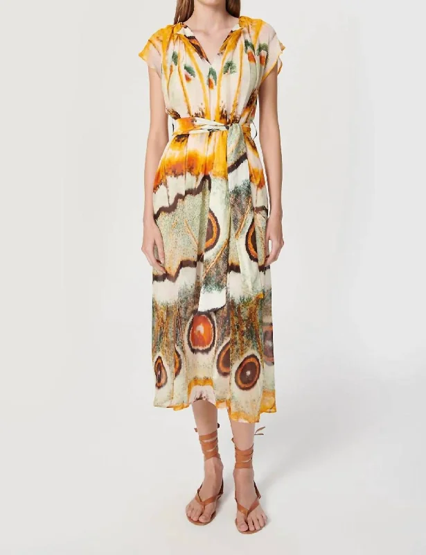 Nubia Maxi Dress In Petal Skin Yellow