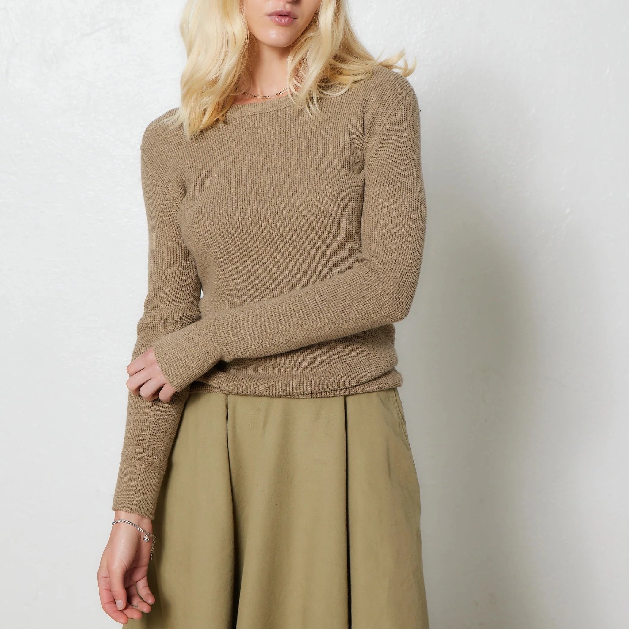 Taj Thermal Sweater | Olive