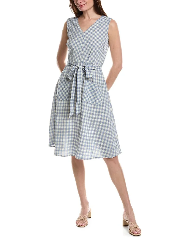 Nanette Nanette Lepore Maria Crinkle Gingham Midi Dress