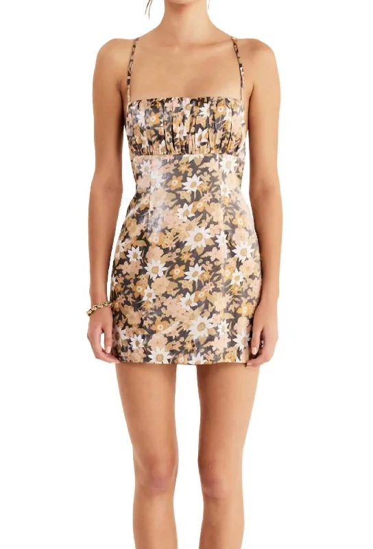 Paloma Mini Dress In Black Floral