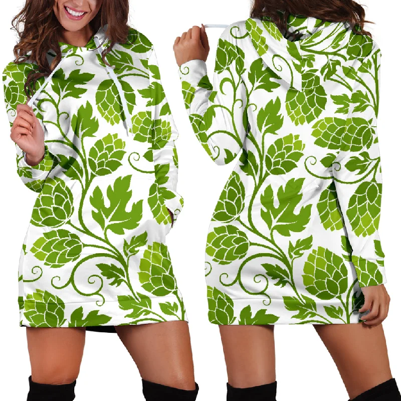 Hop Design Pattern Women'S Hoodie Dress