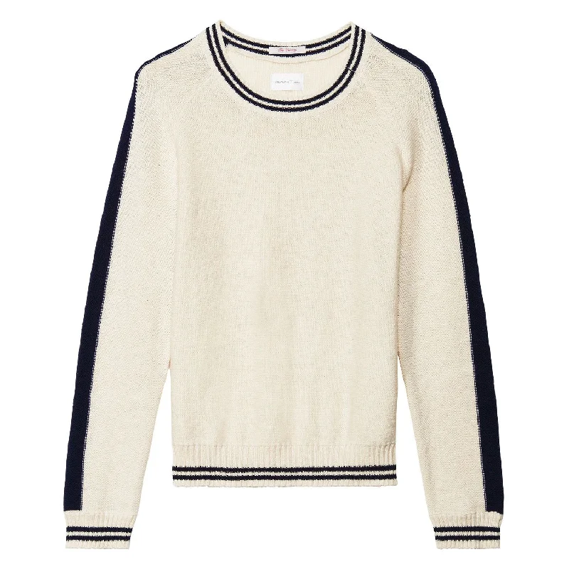 GANT RUGGER Women's Pearl The Varsity Sweater 488807 Size X-Large