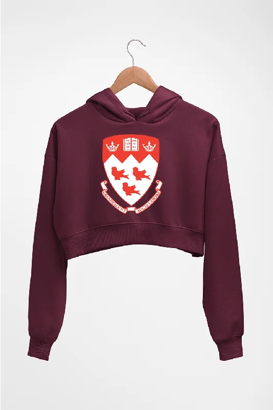 McGill University Crop HOODIE FOR WOMEN