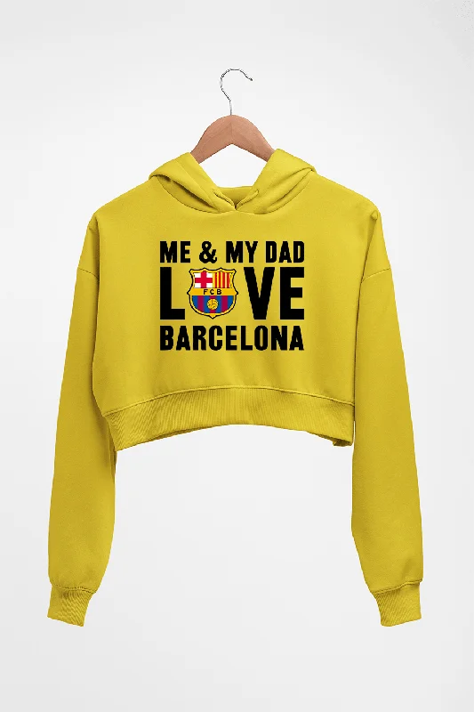 Love Barcelona Crop HOODIE FOR WOMEN