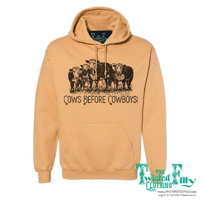 Cows Before Cowboys- Adult Womens Hoodie - Assorted Colors