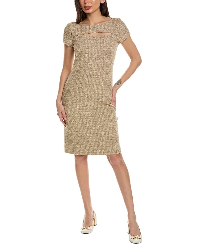 St. John Tinsel Tweed Sheath Dress