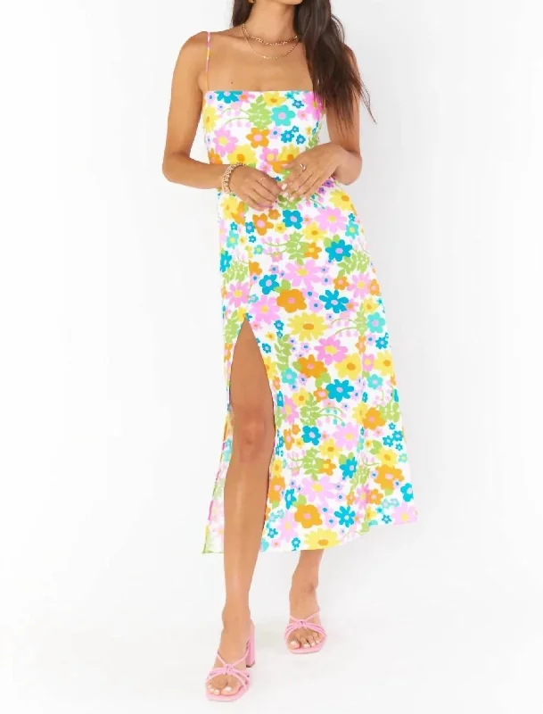 Amalfi Coast Midi Dress In Petal Pop