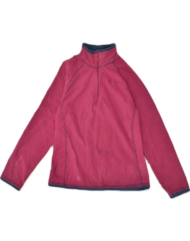 MOUNTAIN WAREHOUSE Womens Zip Neck Fleece Jumper UK 12 Medium  Pink