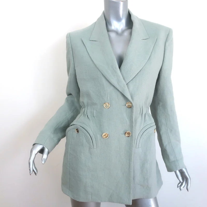 Blaze Milano Anyway Blazer Sage Linen Size 0 Double Breasted Jacket