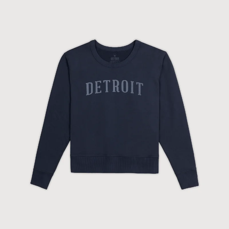 Women's Classic Detroit Crewneck - Navy