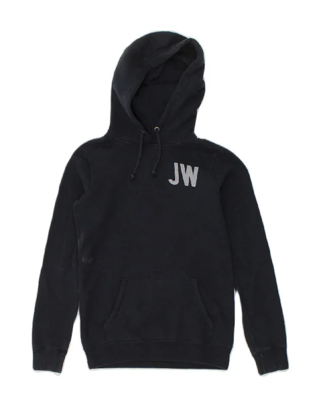 JACK WILLS Womens Hoodie Jumper UK 8 Small  Navy Blue Cotton