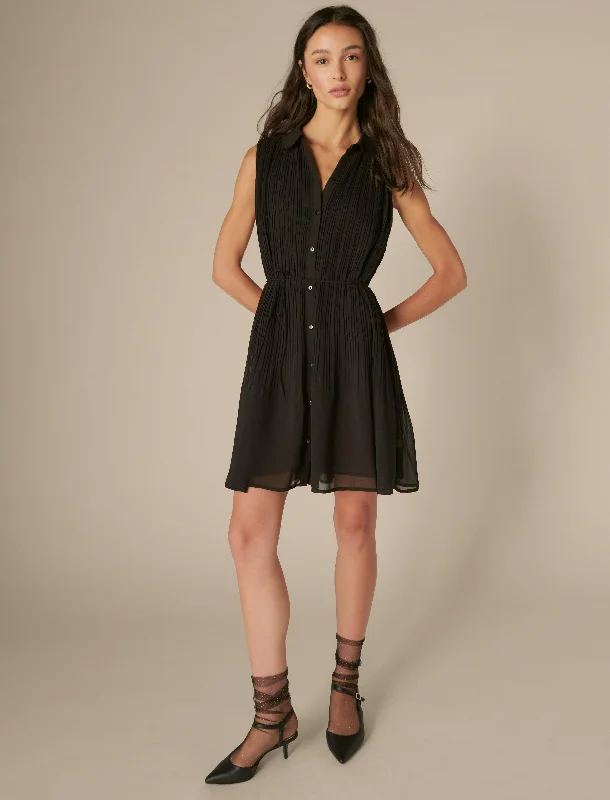 Lucky Brand Women's Easy Pleat Shift Mini Dress