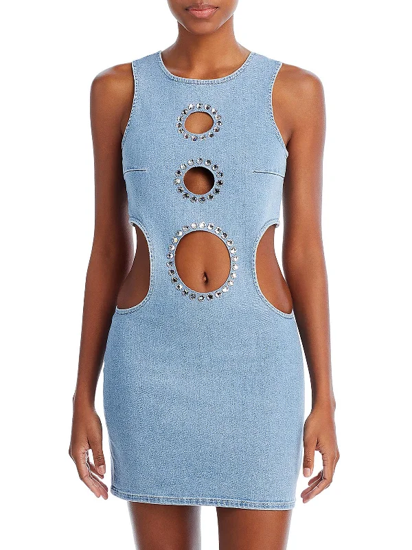 Womens Denim Short Bodycon Dress