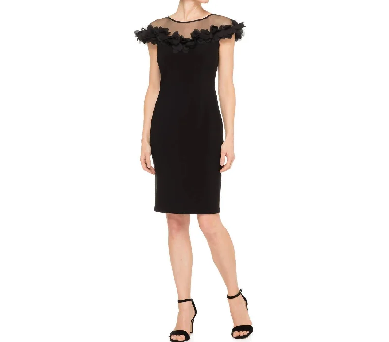 Elegant Cocktail Dress In Black