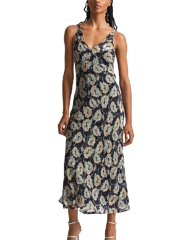 LoveShackFancy Iliana Silk-Blend Slip Dress