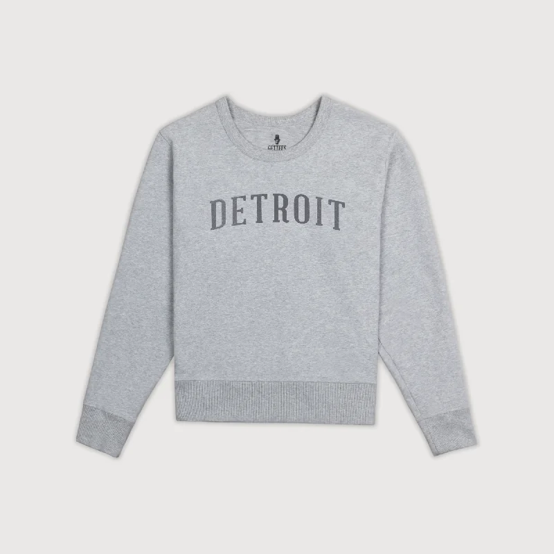 Women's Classic Detroit Crewneck - Heather Grey